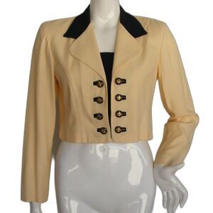 SCARLETT Jacket, S, Waist length, Decorative buttons, Buttery yellow, VINTAGE